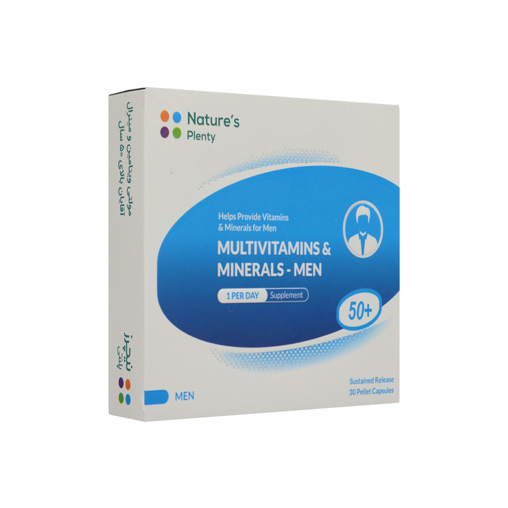 natures-plenty-multivitamins-and-minerals-for-men-2.jpg کپسول مولتی ویتامین مینرال آقایان بالای 50 سال نیچرزپلنتی - Image 3